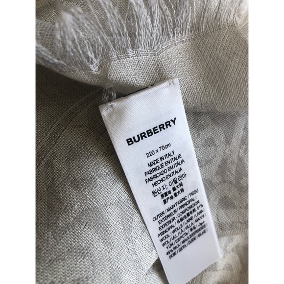 Burberry - Monogram Wool Silk Jacquard Scarf - Picture 9 of 14